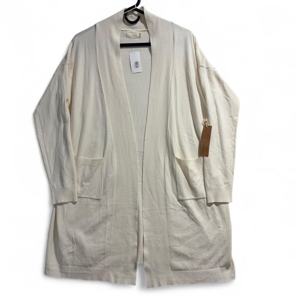 Dreamers by Debut Dry Goods Cream Cardigan Pockets T4685 Womens Small NEW